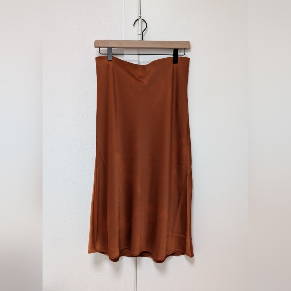Rachel Zoe Orange/Caramel Midi Skirt